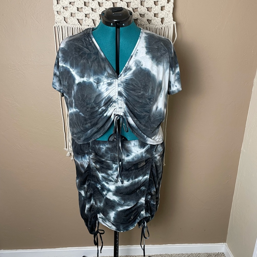 tie dye skirt set